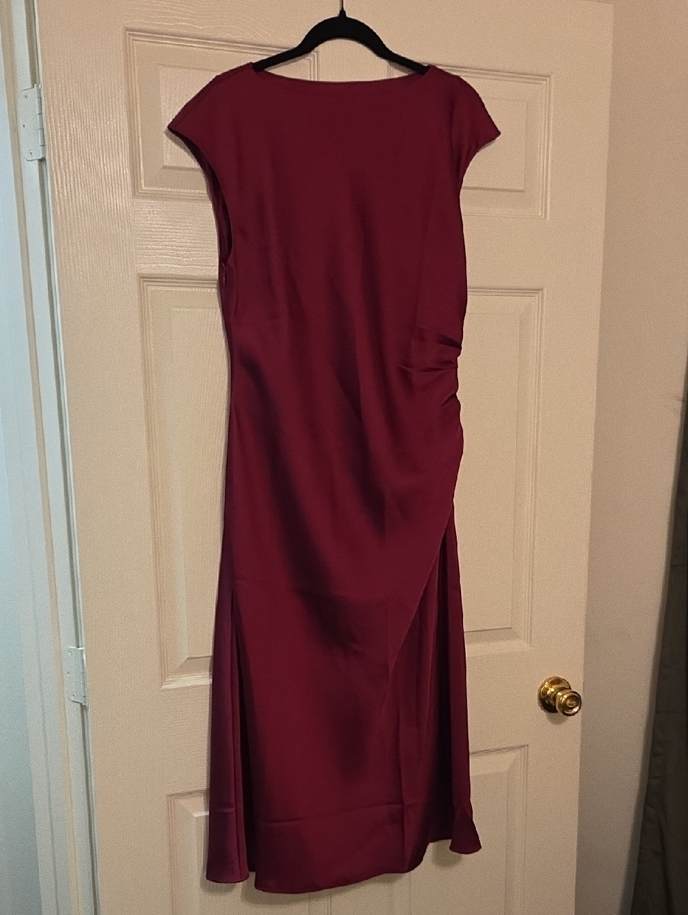 Banana Republic Burgundy Cap-Sleeve Midi Dress NWT
